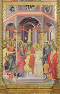 Triptych of the Coronation of the Virgin, (detail)